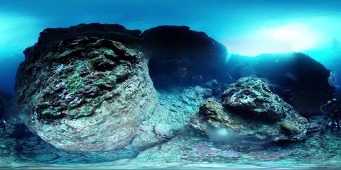 Видео 360° - Дайвинг в Голубой пещере, Остров Орхидей, Тайвань