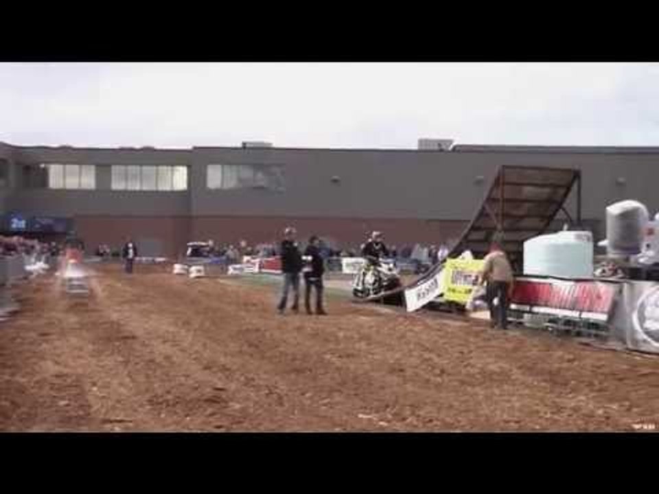 Snowmobile Backflips at the Toronto Powersports Show
