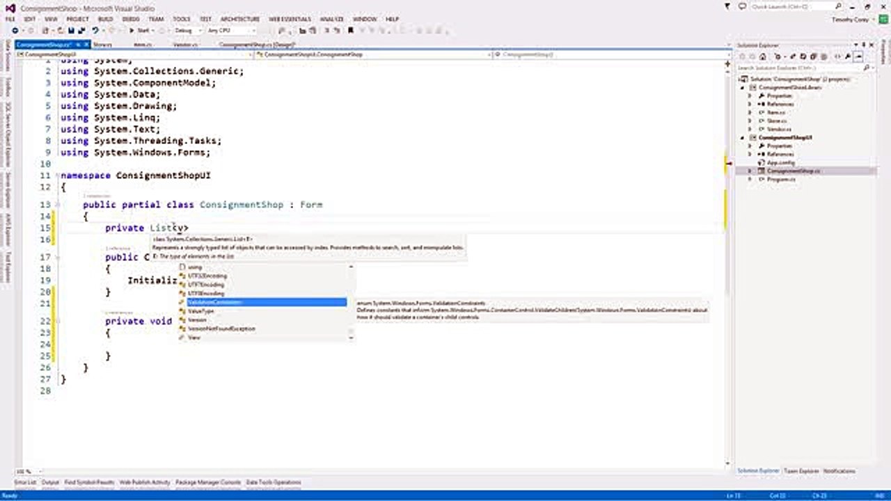 Creating a C# Application_clip8