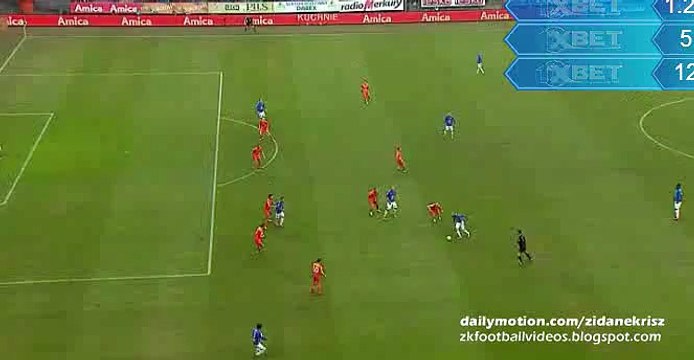 1-0 Szymon Pawlowski Goal - Lech Poznan v. Termalica 14.02.2016 (1)