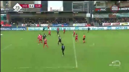 0-2 Hans Vanaken Goal - Belgium Jupiler Pro League - 14.02.2016, KV Oostende 0-2 Club Brugge