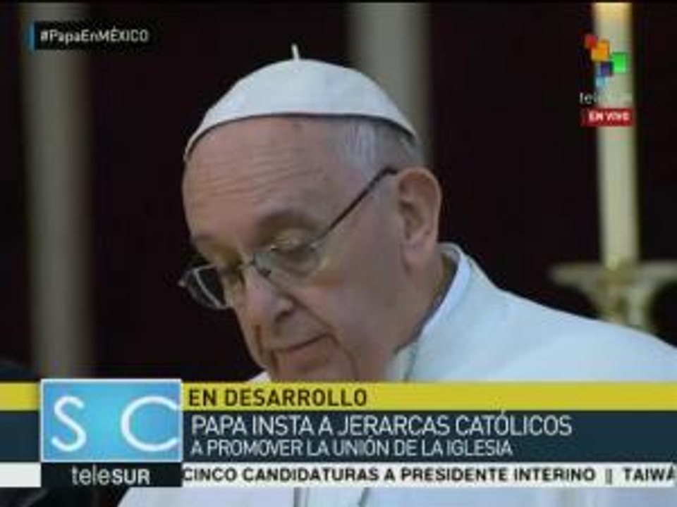 Francisco: México no necesita príncipes sino obispos servidores