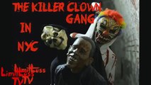 KILLER CLOWN PRANK IN NYC!!!!  GUN PULLED OUT