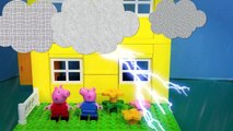 Peppa Pig Blocks Mega House Play Doh Muddy Puddles George Construction Set Stop Motion DisneyCarToys