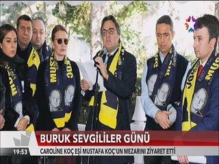 Caroline Koç sevgililer gününde Mustafa Koç'un mezarındaydı