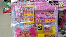 Unboxing TOYS Review/Demos - Hello Kitty mini kitchen home playhouse toy set