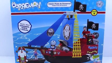 DORAEMON Pirate Ship Play Doh Lego Blocks Nobita Shizuka toys video for kids