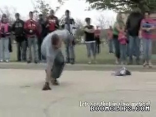 Motorcycle Leapfrog Stunt Fail