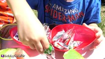 WATERMELON Eating CHALLENGE   Prank! Surprise Toys HobbyKidsTV