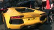 FLAMING REV BATTLE: 2x Lamborghini Aventador INSANE TUNNEL SOUNDS!!!