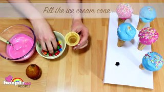 Home made Dessert For Kids _ Ice Cream Cone Cupcakes