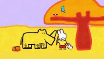 Rinoceronte - Louie dibujame un rinoceronte | Dibujos animados para niños