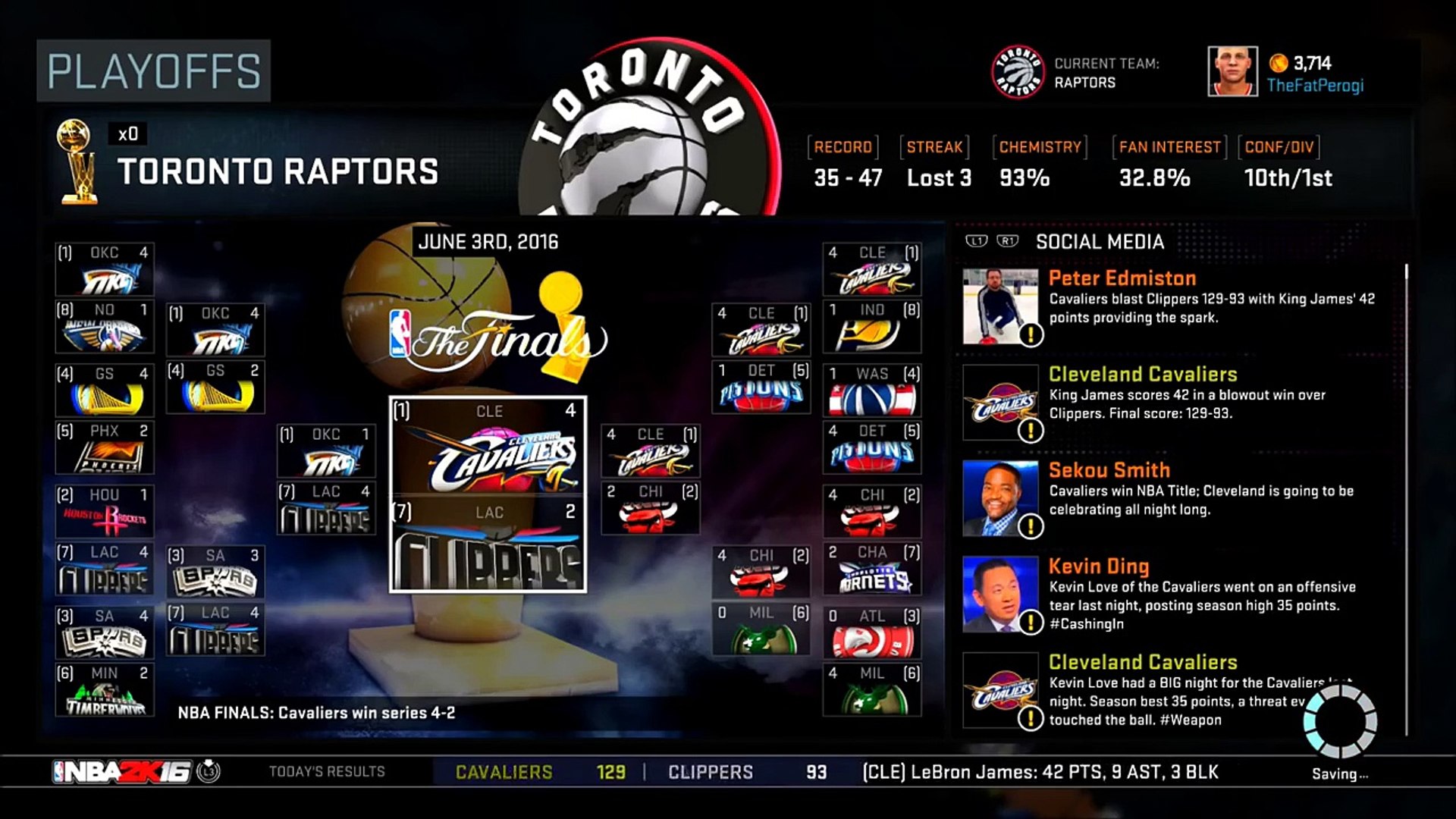 ⁣NBA 2K16: MyLEAGUE Rebuilding the Toronto Raptors! [PS4]