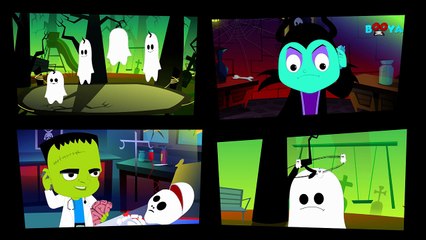 Five little Monsters | Scary Rhymes | Halloween Song