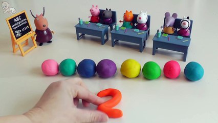 Peppa Pig Classroom Learn To Count with Play Doh Numbers Learn Numbers 1 to 10 Playdough