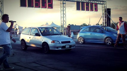 Opel Corsa OPC Vs. Suzuki Swift 1.6 Turbo Drag Race HD