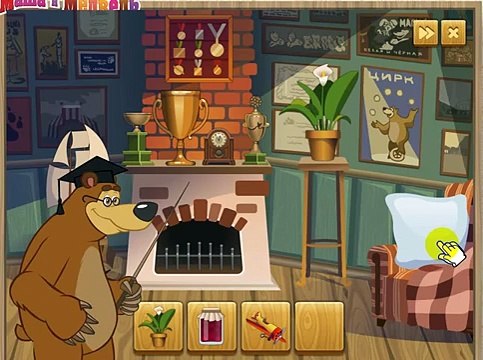 Маша и медведь Культурно развиваемся Поставь предметы на свои места Посмотри внимательно на экран и