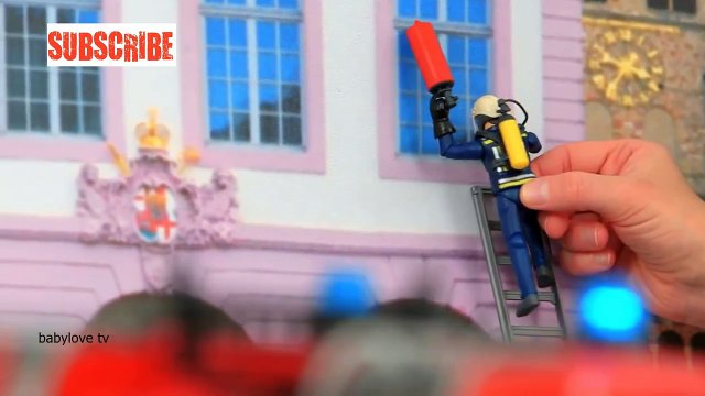 Игрушки для детей Bruder - Мультик про машинки - Пожарная машина тушит пожар. Cars toys