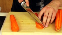 Garnish Tutorial Carrot Swirls and Vegetable Triangle Twisties