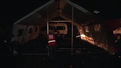 Madende su tahliyesi gece boyu devam etti