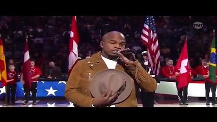 NBA All-Star Game Toronto (2016) NE-YO Sings 'The Star Spangled Banner' [HD] via TNT -
