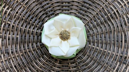 Ribbon Flower Brooch _ ✿ NataliDoma DIY