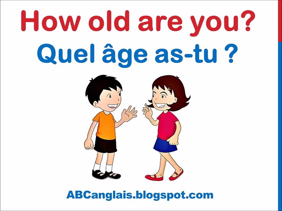 Cours danglais 11 - QUEL ÂGE AS-TU en anglais Dialogue Conversation facile Se présenter en anglais