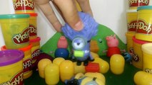 Peppa pig Despicable me minions spongebob Play doh barbie surprise eggs