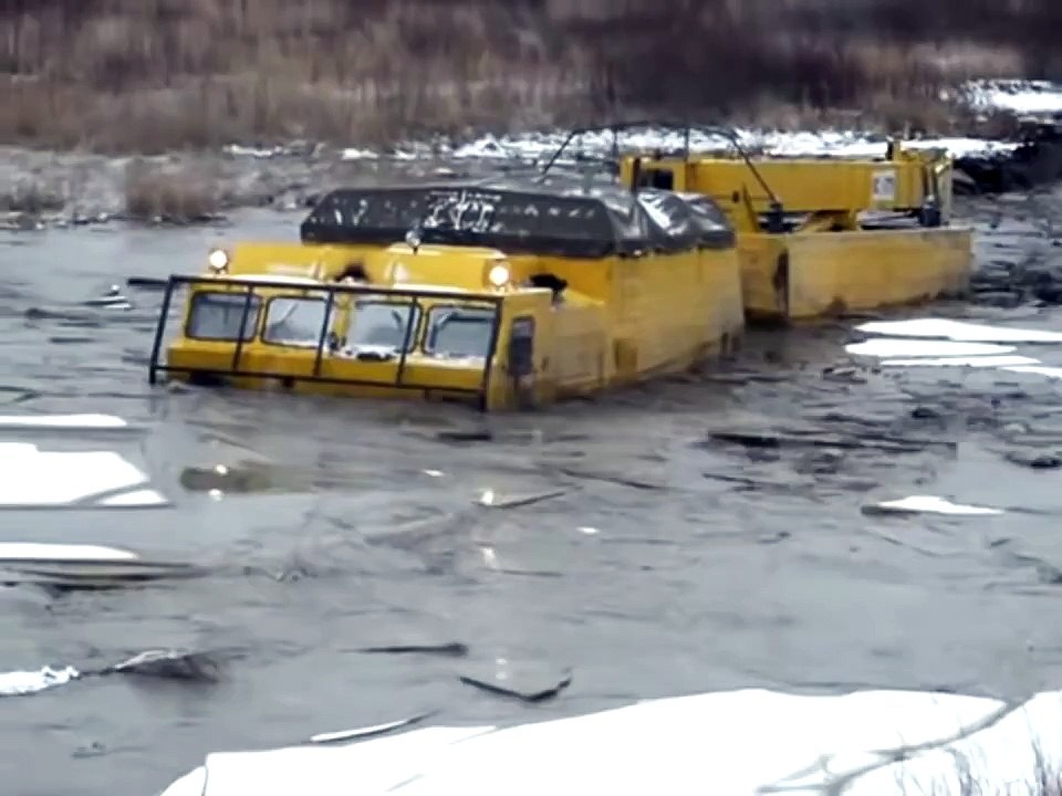 Вездеход Витязь ДТ-30 по непроходимому бездорожью Сибири