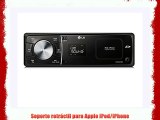 LG MAX620BR - Radio para coche RDS AM/FM con soporte retráctil para Apple iPhone y iPod
