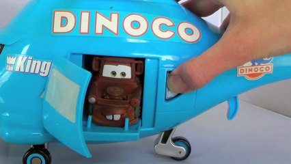Talking Dinoco Helicopter Transporter Mini Adventures Cars Rotor Turbosky Mater Lightning McQueen