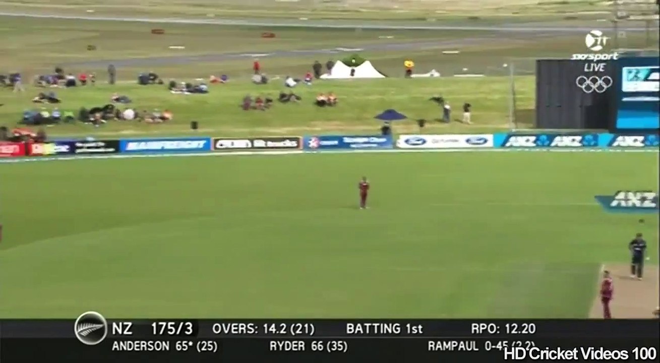 Corey Anderson 4 Sixes In A Row Vs West Indies 3rd ODI 2014 HD