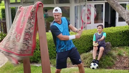 Bec Hewitt helps Lleyton ease into retirement in funny Hans ad _ Daily Mail Online