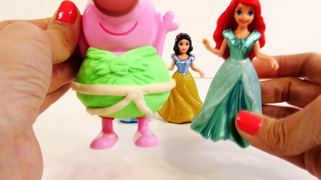 Peppa Pig Play Doh Plus Disney Princess Makeover with Frozen Elsa Mermaid Ariel and Snow White