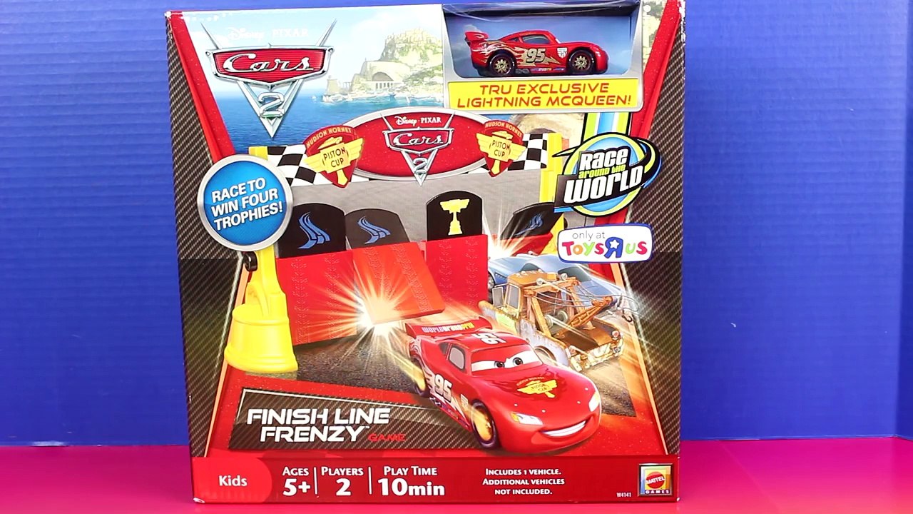Disney Pixar Cars 2 Finish Line Frenzy Game Lightning McQueen Races Chick Hicks Francesco
