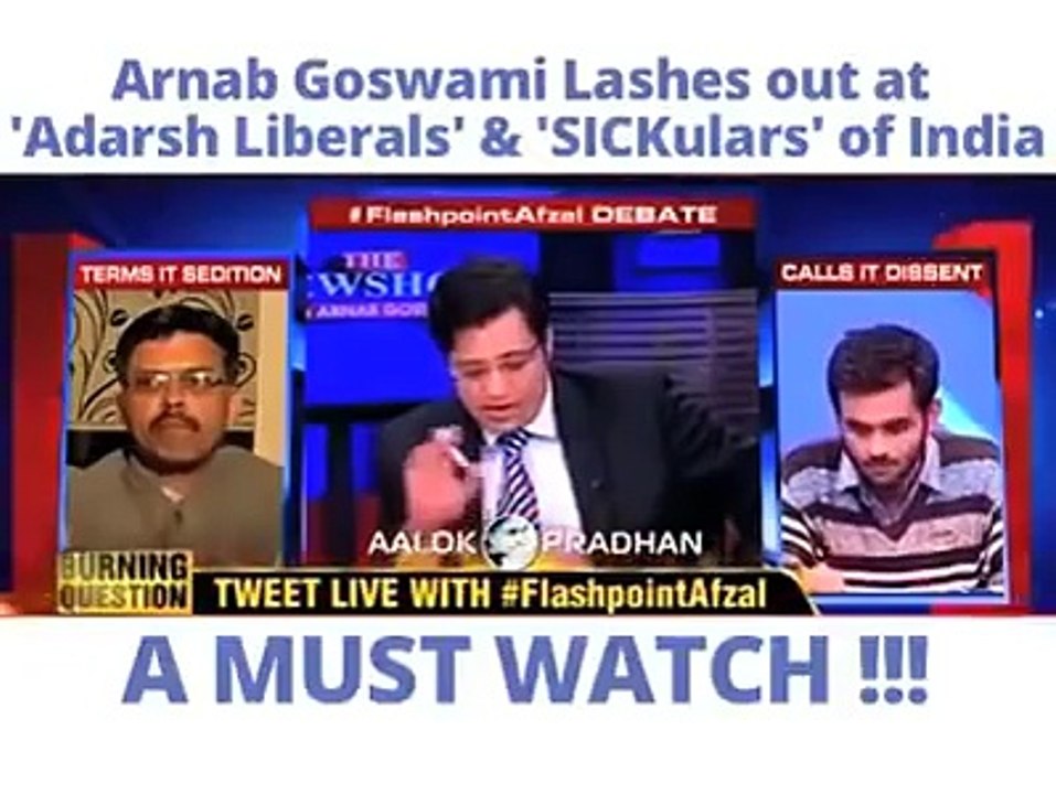 Arnab Goswami Thrashes the JNU students and their Anti-National Activities !!