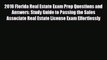 PDF 2016 Florida Real Estate Exam Prep Questions and Answers: Study Guide to Passing the Sales