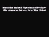 [PDF] Information Retrieval: Algorithms and Heuristics (The Information Retrieval Series)(2nd