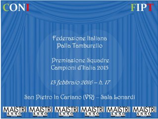 TAMBURELLO FIPT-Titoli Italiani 2015