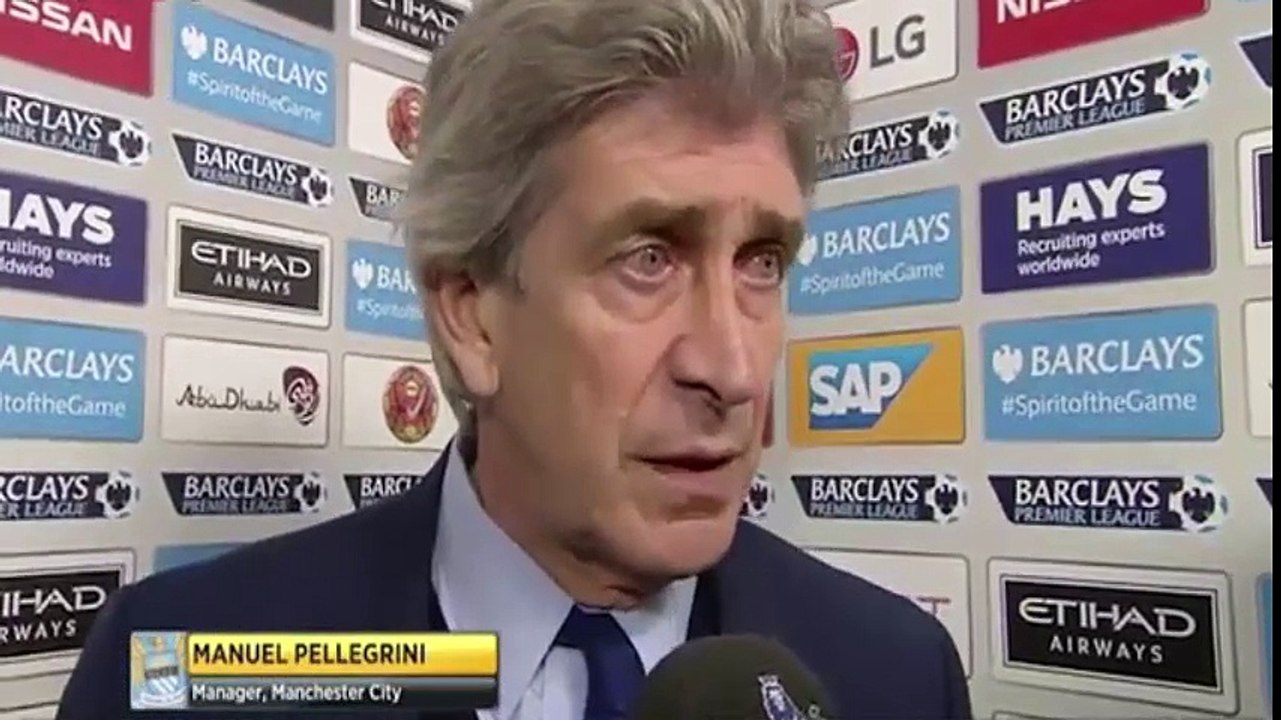 Man City 1-2 Tottenham - Manuel Pellegrini Post Match Interview - Penalty Decision Absolutely Wrong