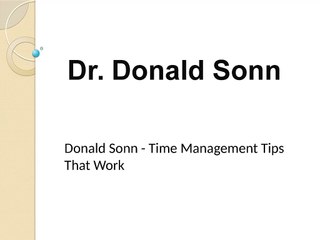 Donald Sonn: Constant Education