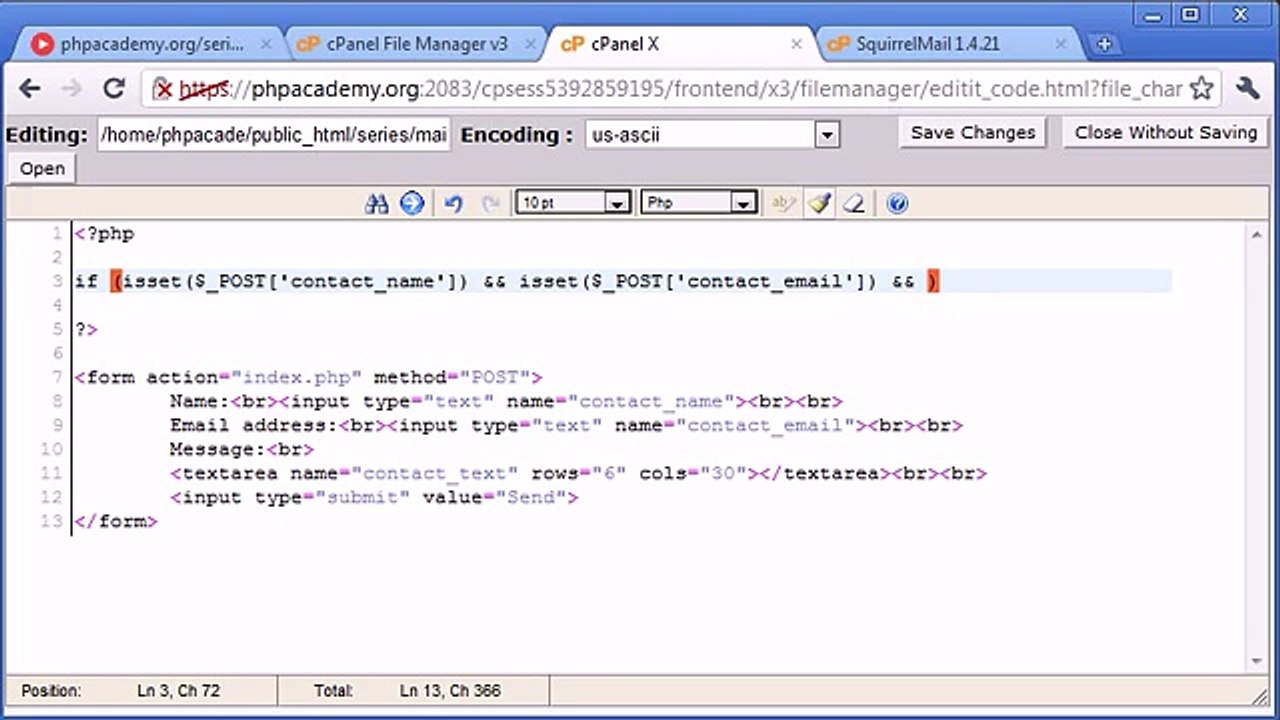 101 - Creating a Simple Contact Form Part 2_‏