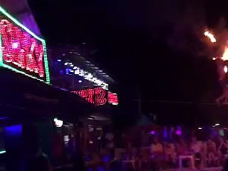 Amazing Dangrous Tight Rope Walking with Fire