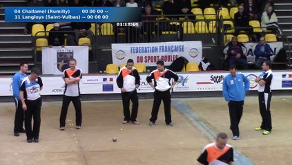 Mène 7, finale Challamel contre Langloys, Troisième étape du Super 16, Sport Boules, Mâcon 2016