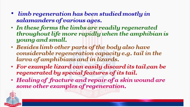 Regeneration & Examples of Regeneration