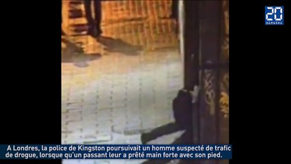 Il fait un croche-pied à un fugitif et devient un héros