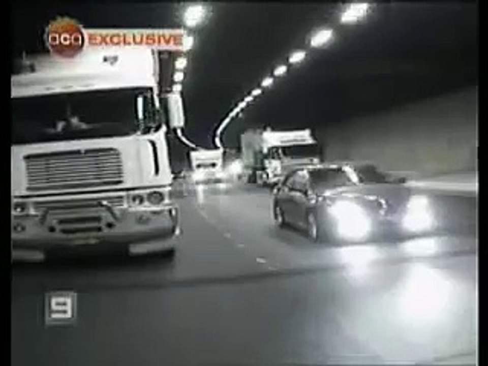 Melbourne Domain Tunnel truck and car crash