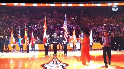 Nelly Furtado Singing the Canada national anthem - NBA All-Star game 2016