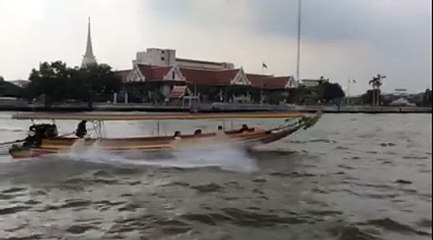 Serene sunrise over Chao Praya River