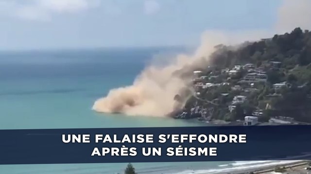 Une falaise s'effondre après un séisme en Nouvelle-Zélande